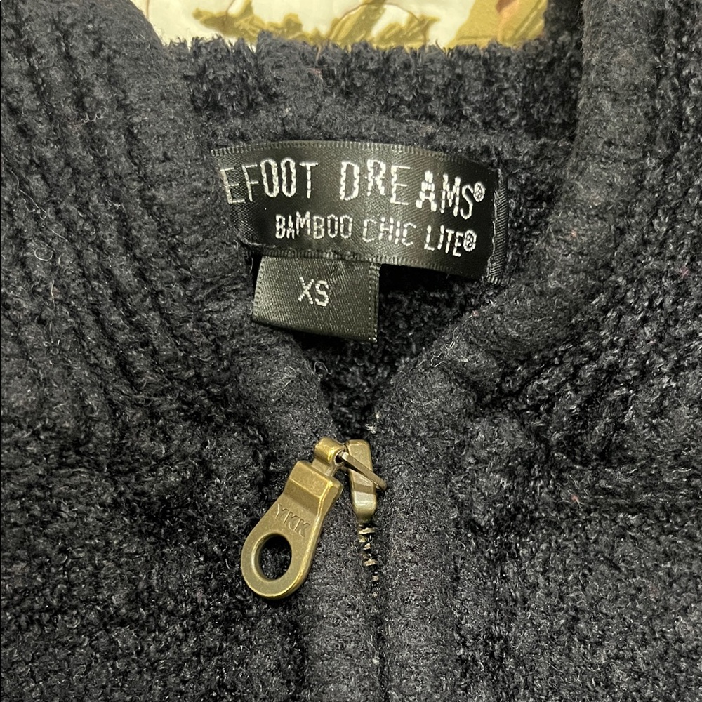 Barefoot Dreams Charcoal Zip-Up Sweater View 2